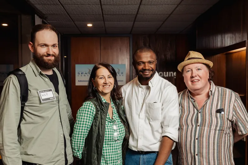 A group portrait from the April AI Film Club crowd.