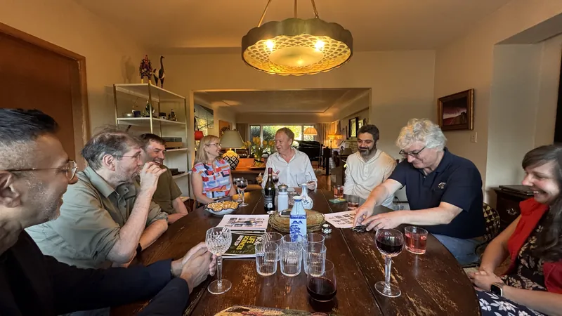 Another angle of the May 5 supper as the conversation holds.