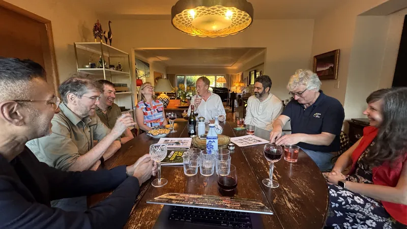 The circle around the table at Meetup #0.