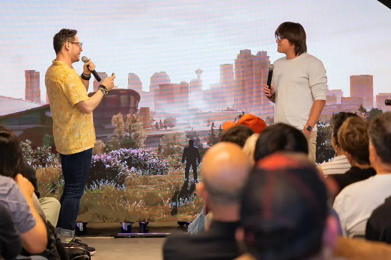 Featured film workflow presentation with cityscape projection, photo 181.