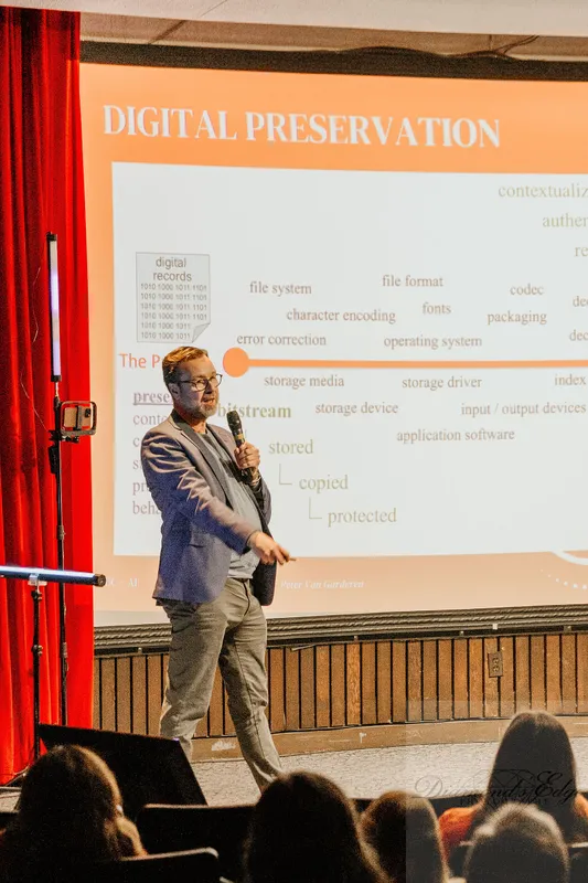 A presentation on AI provenance. Photograph by Michelle Diamond, September 30, 2026.