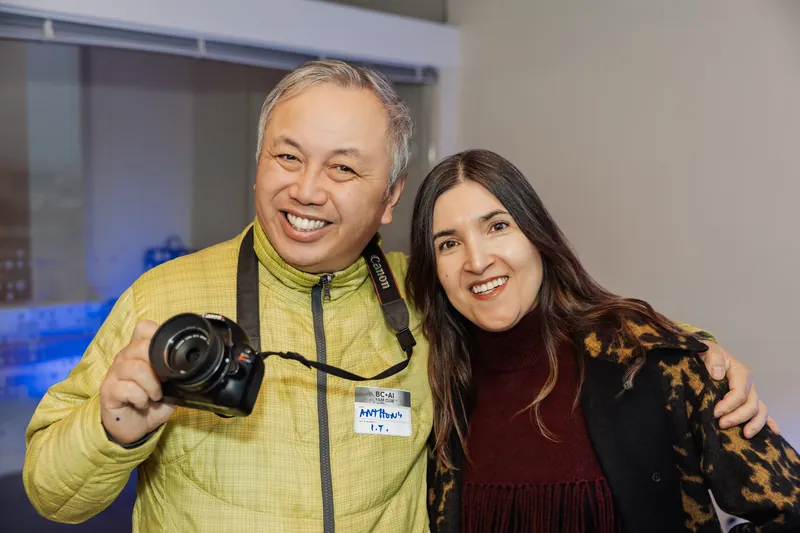 Film Club attendees sharing a camera moment during arrivals.