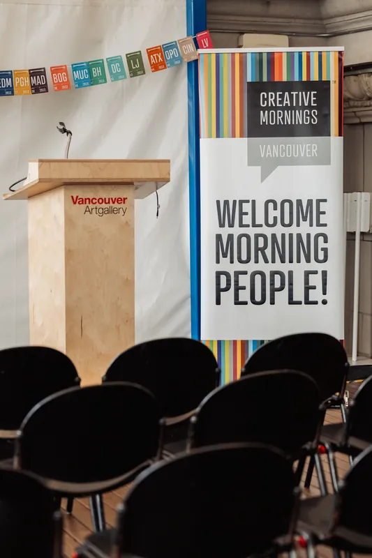 Creative Mornings Vancouver — Kris Krüg Keynote — photo by Michelle Diamond
