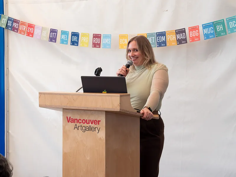 Creative Mornings Vancouver — Kris Krüg Keynote — photo by Creative Mornings Vancouver