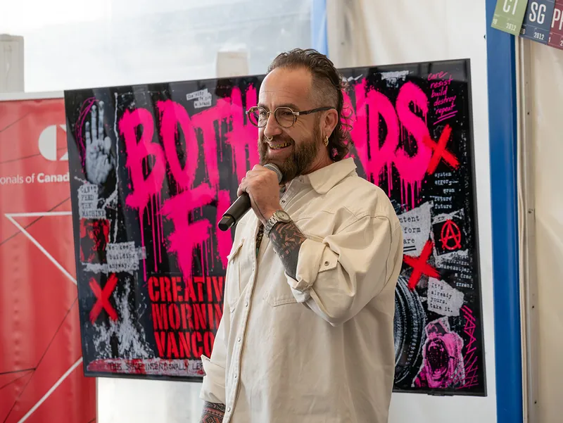 Creative Mornings Vancouver — Kris Krüg Keynote — photo by Creative Mornings Vancouver