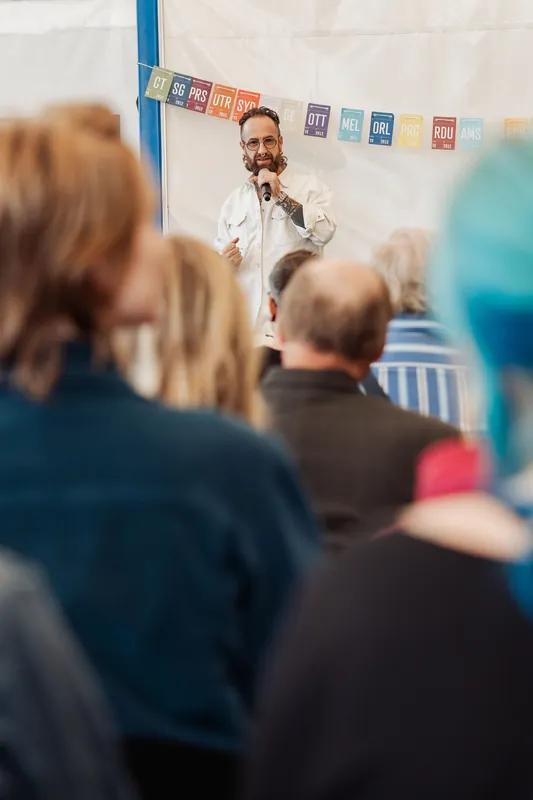 Creative Mornings Vancouver — Kris Krüg Keynote — photo by Michelle Diamond
