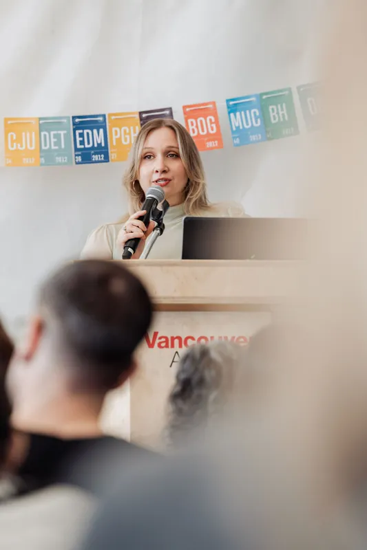 Creative Mornings Vancouver — Kris Krüg Keynote — photo by Michelle Diamond