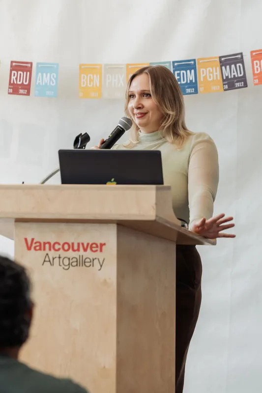 Creative Mornings Vancouver — Kris Krüg Keynote — photo by Michelle Diamond