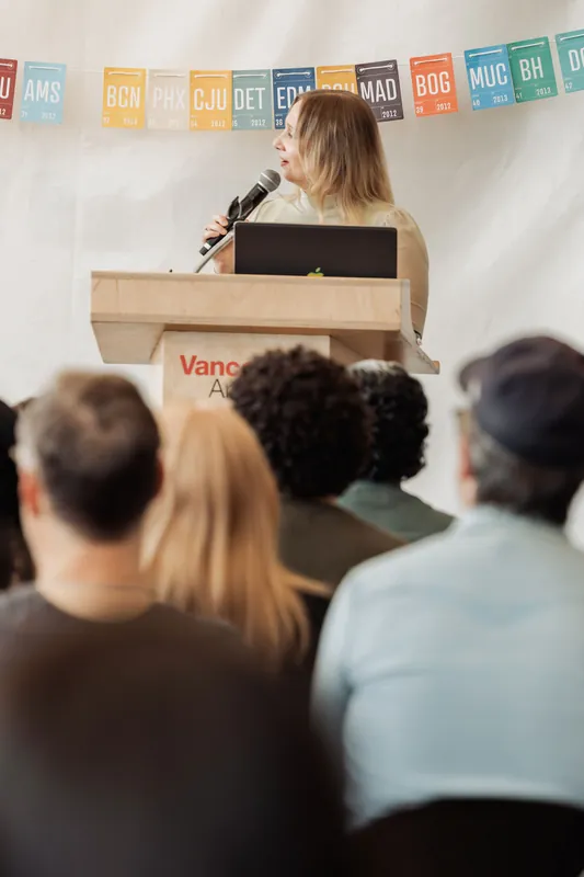 Creative Mornings Vancouver — Kris Krüg Keynote — photo by Michelle Diamond