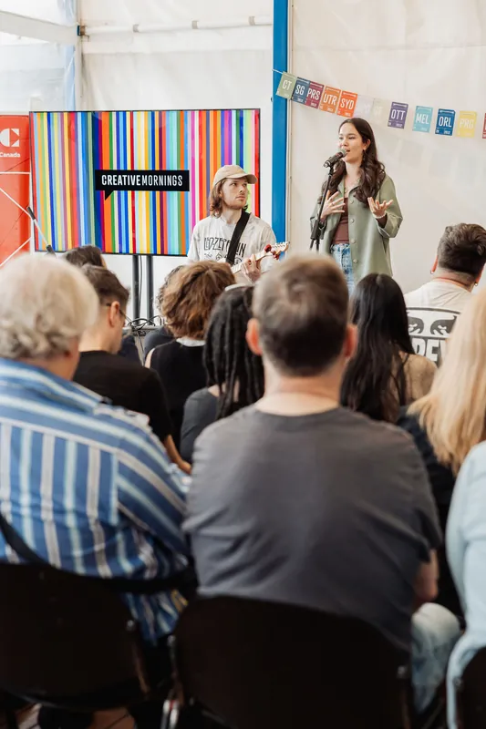 Creative Mornings Vancouver — Kris Krüg Keynote — photo by Michelle Diamond