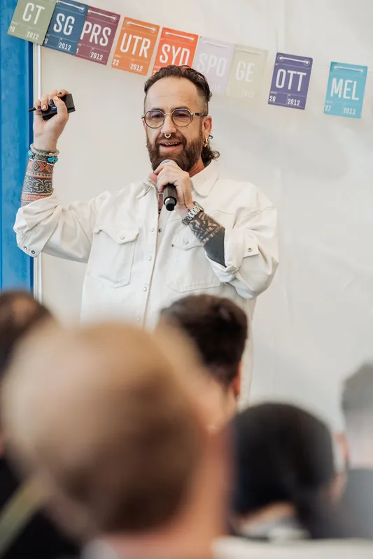 Creative Mornings Vancouver — Kris Krüg Keynote — photo by Michelle Diamond