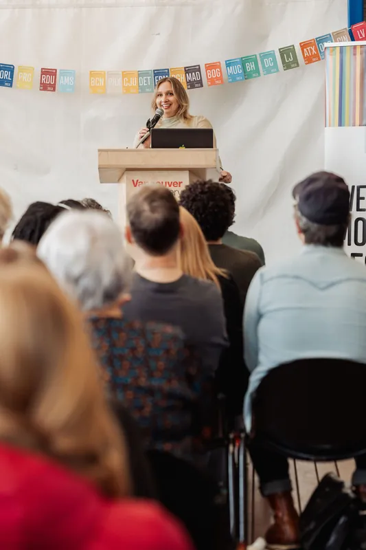 Creative Mornings Vancouver — Kris Krüg Keynote — photo by Michelle Diamond