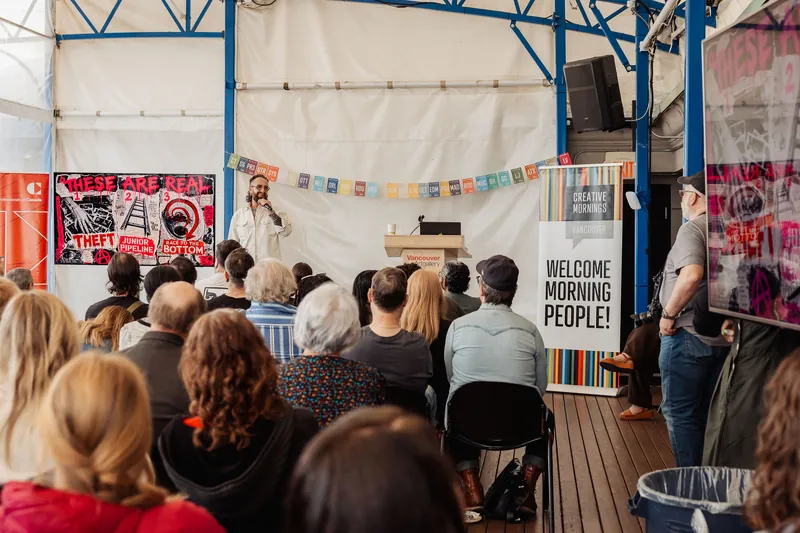 Creative Mornings Vancouver — Kris Krüg Keynote — photo by Michelle Diamond