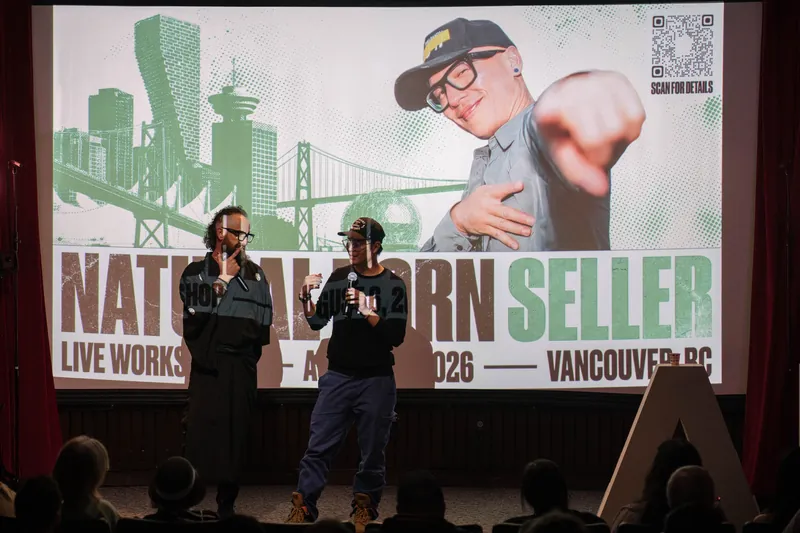 A "NATURALLY BORN SELLER" announcement slide fills the screen.
